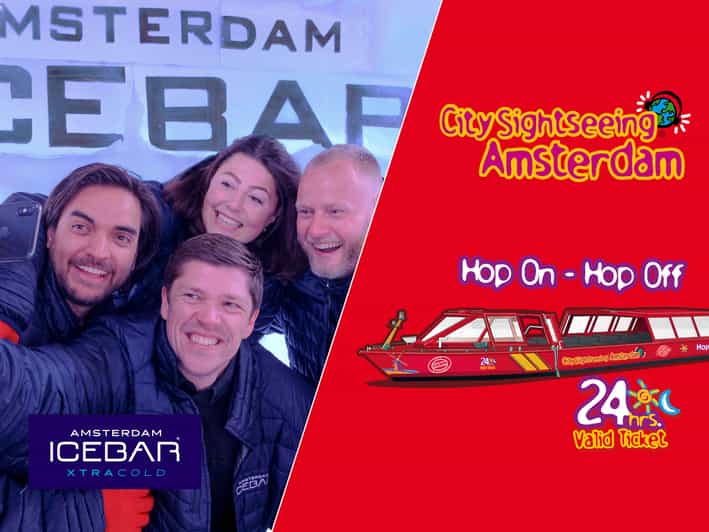 Amsterdam: 24-Hour Hop-On Hop-Off Boat and XtraCold Icebar - Discover Amsterdam’s Canals and Cold Vibes with a Single Ticket