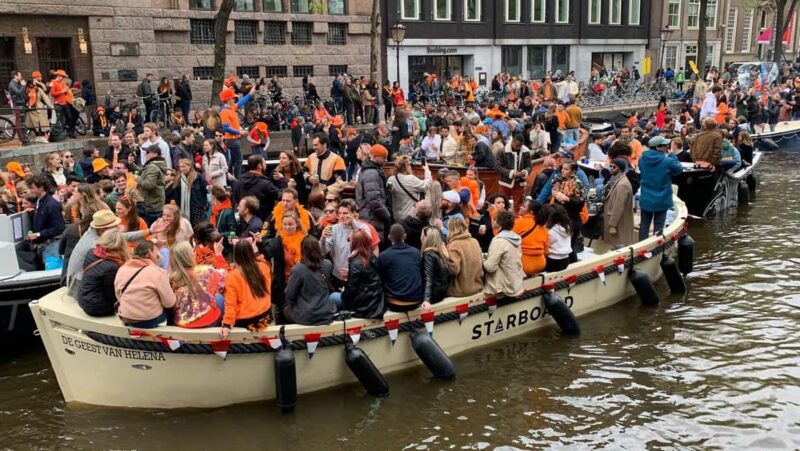 Amsterdam: 3 Hour Kings Day Boat Party with Unlimited Drinks - Key Points