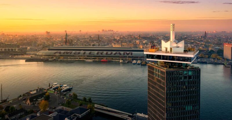 Amsterdam: A'DAM Lookout Entry Ticket with Burger - Explore the ADAM Lookout in Amsterdam North