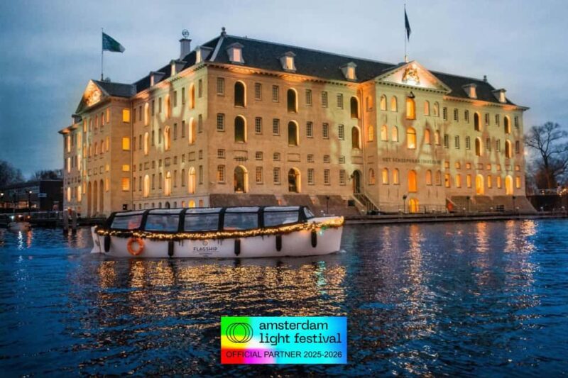 Amsterdam: Light Festival Cruise + Drinks & Snack option - The Route and Key Stops Along the Canals