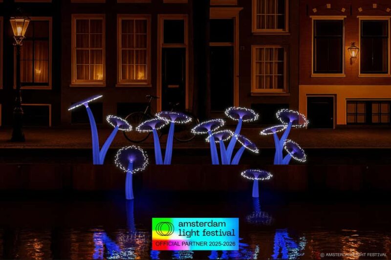 Amsterdam: Light Festival Cruise + Stroopwafel & Hot Choco - The Route and Notable Stops Along the Canal