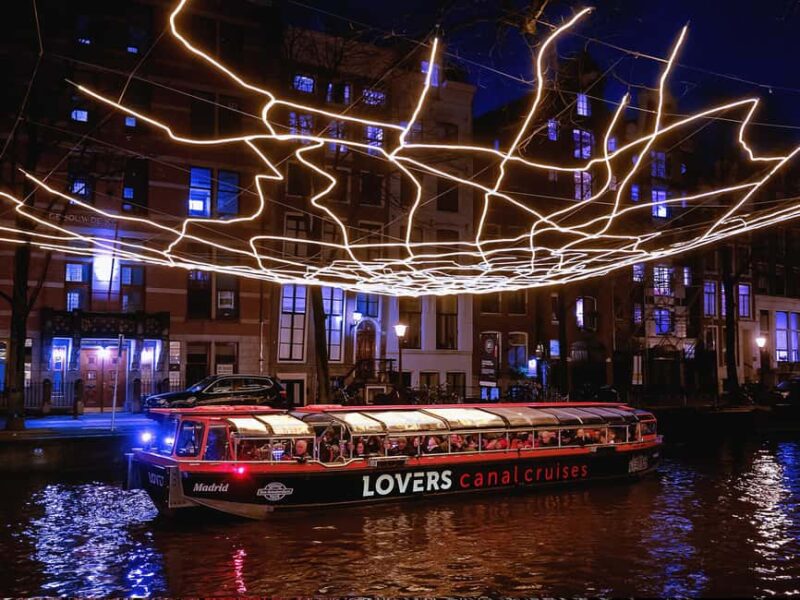 Amsterdam Light Festival Warm Boat Cruise + Optional Drinks - The Route Along Amsterdam’s Historic Canals and Landmarks