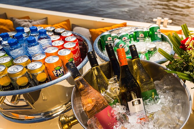 Amsterdam Luxury Open Boat Canal Cruise with Unlimited Drinks - Food and Drink: Unlimited Alcoholic and Soft Drinks