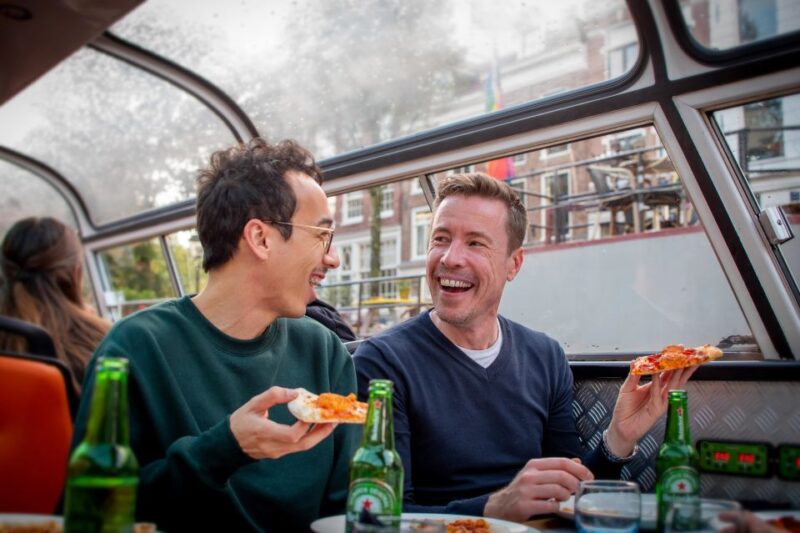 Amsterdam: Pizza Cruise with New York Pizza & Drinks - Engaging Guides and Fun Atmosphere Enhance the Experience