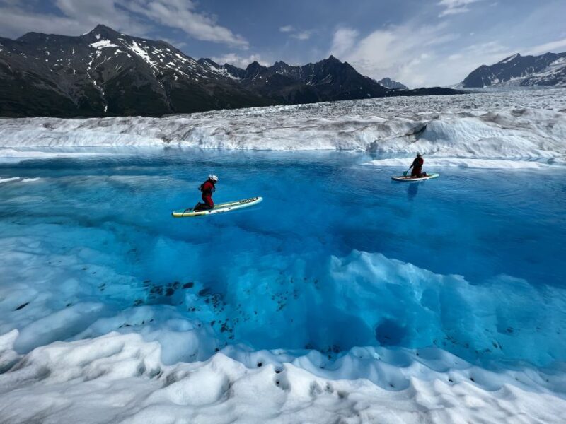 Anchorage: Knik Glacier Helicopter and Paddleboarding Tour - The Cold Dip: Jumping into the Glacial Lake
