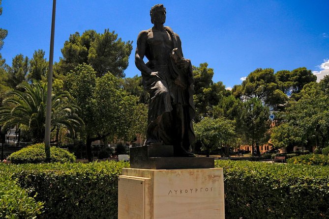 Ancient Sparta Ancient Corinth Private Tour from Athens/ Nafplio - Standing at King Leonidas’ Monument