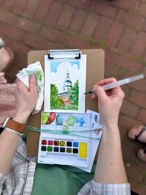 Annapolis: Outdoor Painting Activity at MD State House - Key Points
