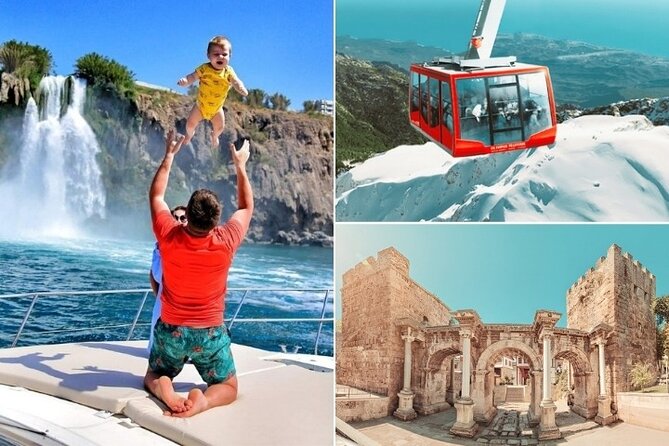 Antalya City Tour : Düden Waterfalls&Olympos Cable Car&Boat Trip - Visiting the Düden Waterfalls: Upper and Lower Perspectives