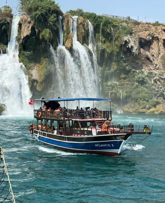 Antalya: Duden Waterfall Relax Boat Trip with Lunch - Sunbathing and Scenic Views at Lara Bay