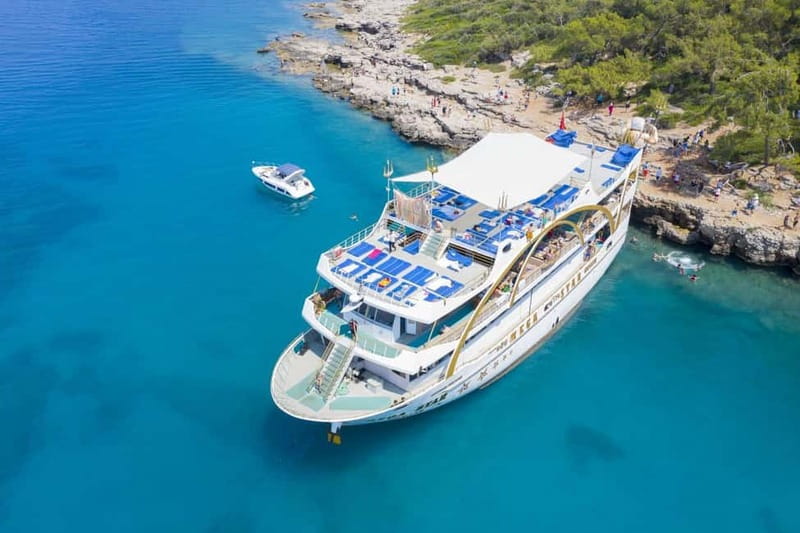 Antalya/Kemer Megastar Boat Trip w/Lunch & Hotel Pickup - Exploring Cleopatra Bay and Paradise Bay