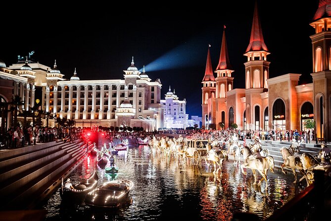 Antalya Land of Legends Night Show With Boat Parade - The Light Shows and Fairy Tale Atmosphere