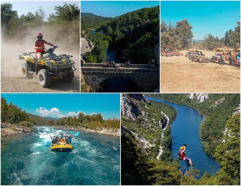 Antalya/Side: Quad, Buggy, Rafting & Zipline Tour with Lunch - Exciting Multi-Activity Day in Antalya: Quad, Buggy, Rafting & Zipline with Lunch