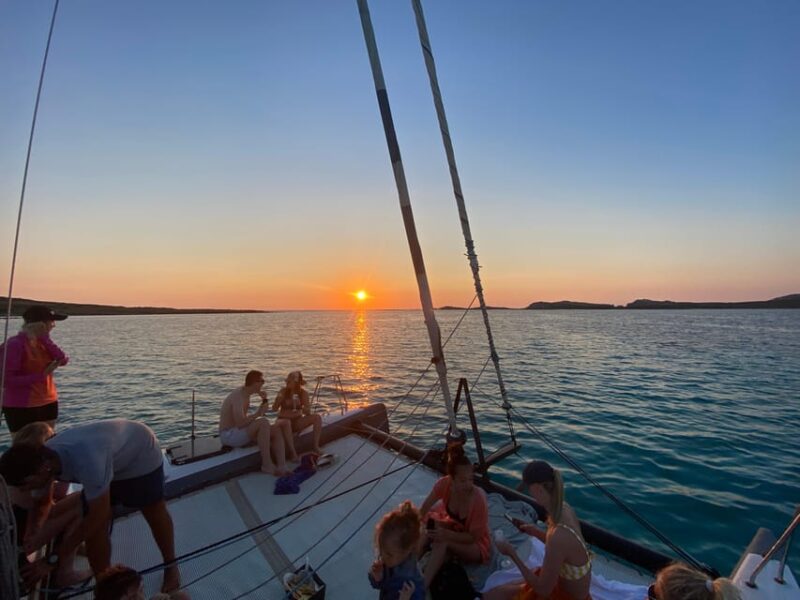 aperitifs at sunset on the Stintino catamaran burianaCharter - Logistics and Practical Details of the Sunset Cruise