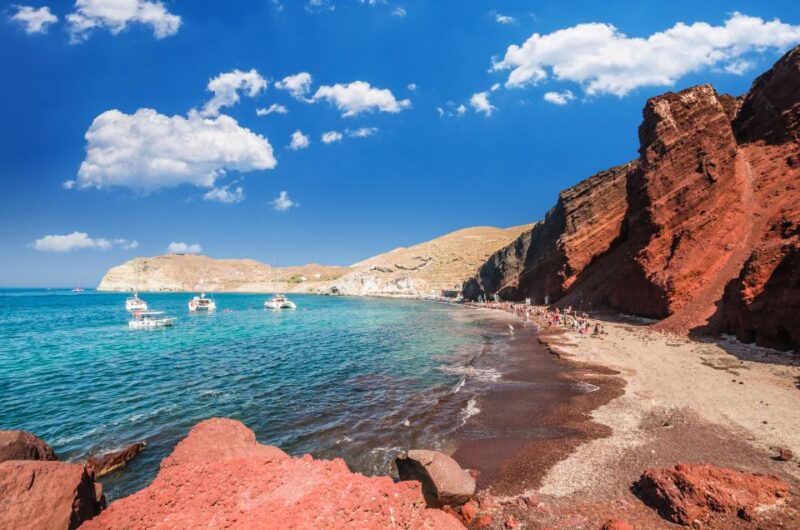 Archaeological Bus Tour To Akrotiri Excavations & Red Beach - Relaxing at Red Beach and Akrotiri Bay