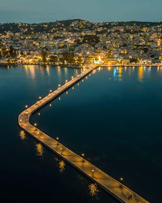 Argostoli Heritage Walk, Fishing Boats & Local Cooking Class - Crossing the Historic De Bosset Bridge