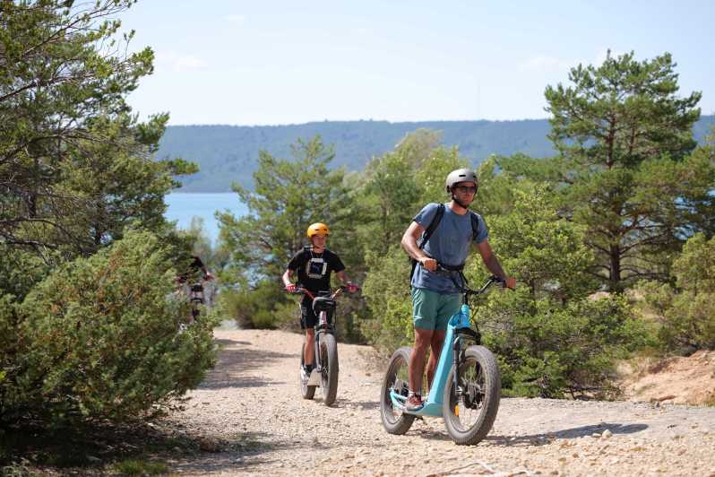 Around the Lake of Verdon : Guided electric scooter rides - The Route: From Beaches to Pine Forests