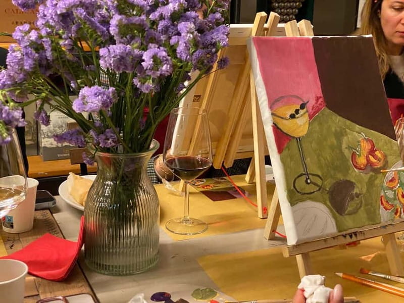 Art and Wine Lab painting experience in Venice and Milano - The Variety of Wines and Food Offered