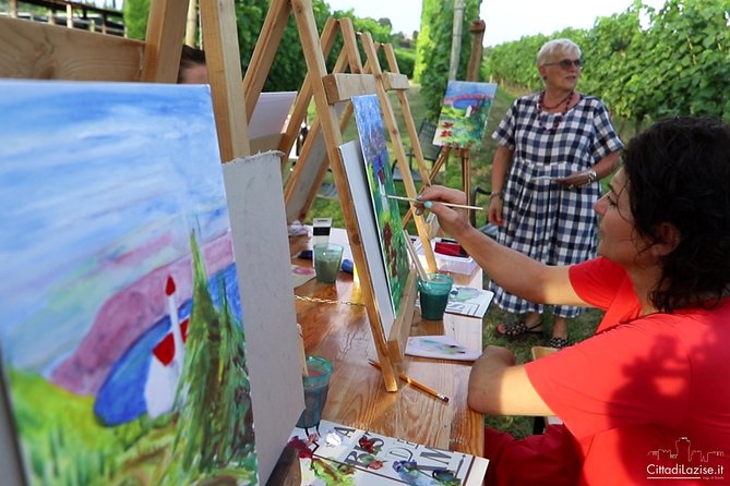 Art Experience with Food and Wine Tasting in Lazise - The Artistic Instruction and Guide Style