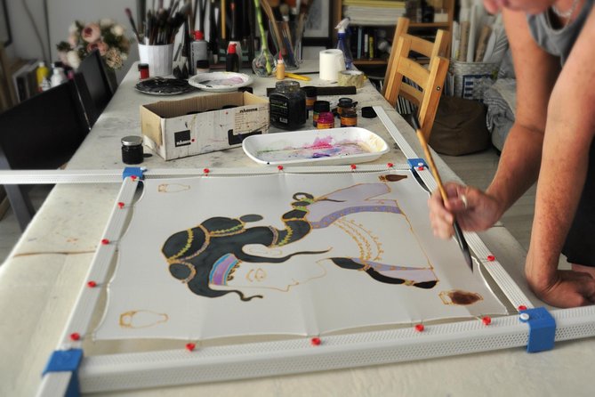 Art workshop-- Create your own greek silk scarf in Athens ! - The Artistic Experience at ioanna art studio