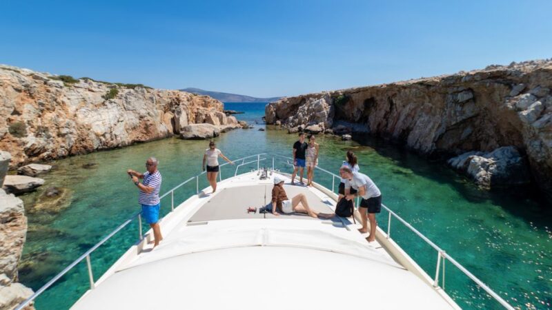 Astypalea: Day Cruise to Koutsomitis & Kounoupes with Lunch - The Experience on the Merillo Yacht