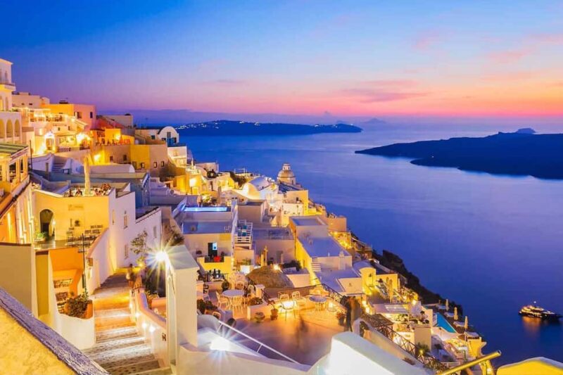 Athens: 7-Day Santorini, Peloponnese, & Meteora Chinese Tour - Santorini: Witnessing Sunsets and Exploring Volcanic Beaches