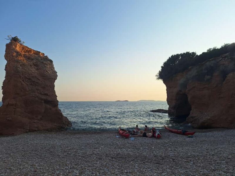 Athens: Athenian Riviera Kayaking and Snorkeling Tour - Relaxing on a Secluded Beach