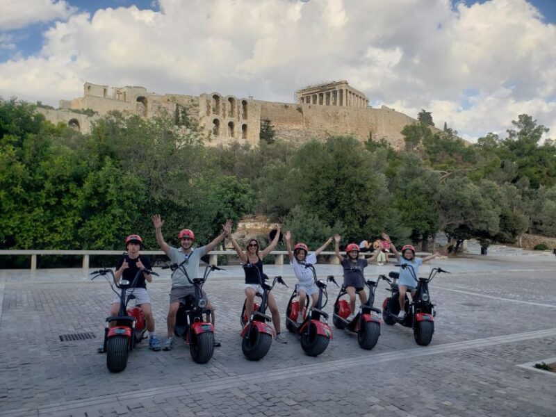 Athens: Award-Winning Acropolis Guided e-Scooter Tour - Visiting the Odeon of Herodes Atticus and the Acropolis Entrance