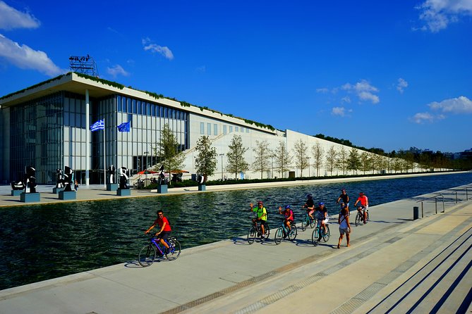 Athens City and Sea bike tour - Visiting the National Library and Thissio Neighborhood