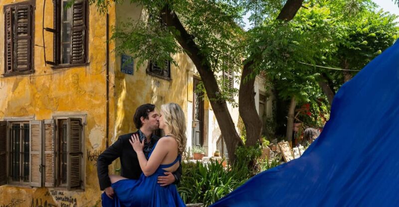 Athens Flying Dress Photoshoot - Dress Selection and Size Adjustments