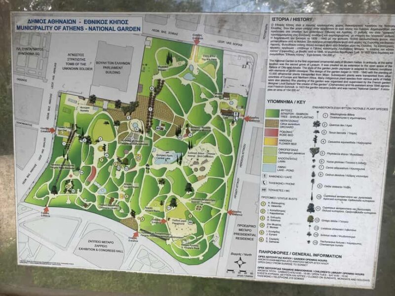 Athens Lycabettus Sunset tour - Stroll Through the Tranquil National Garden