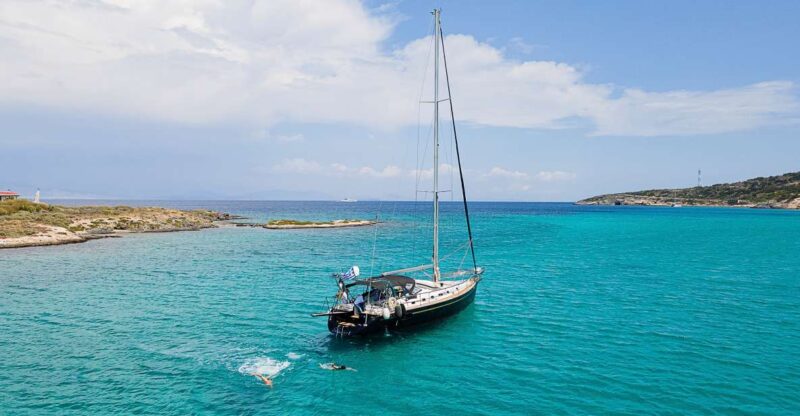 Athens Riviera: Private daily sailing cruise with lunch - The Sailing Route: Ydrousa Island and Vouliagmeni Bay