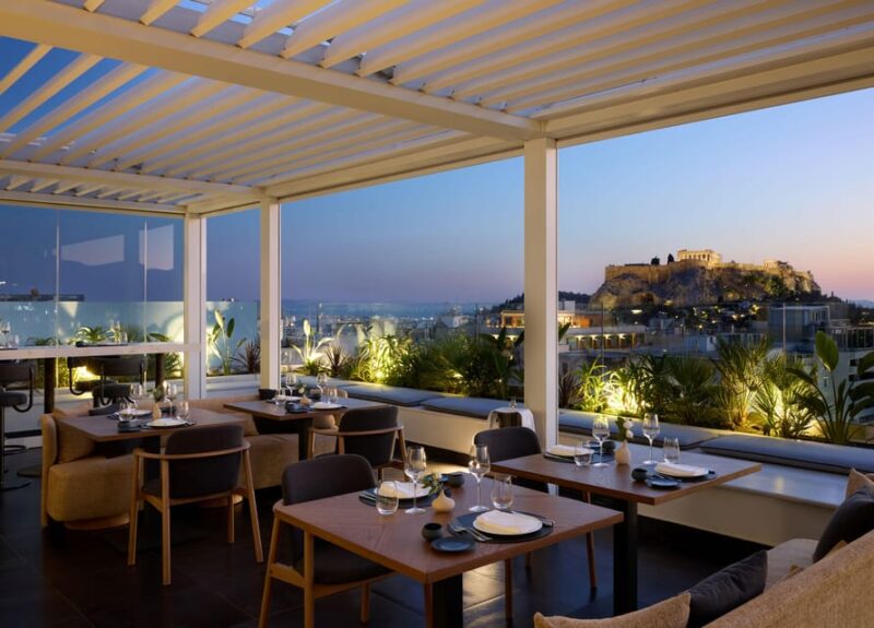 Athens: Rooftop Fine Dining at Whispers Restaurant - The culinary options: 3 set menus with inclusive bottled water