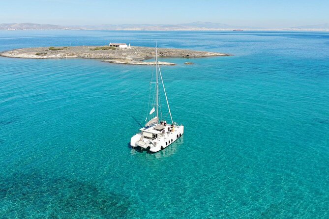 Athens Semi private Morning Catamaran cruise with meal & drinks - Key Points