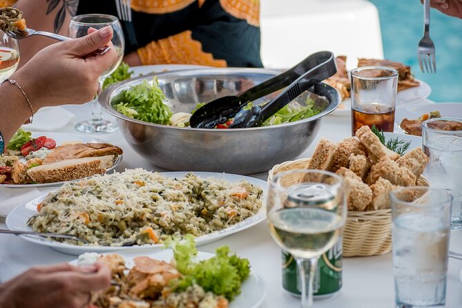 Athens Semi private Morning Catamaran cruise with meal & drinks - Tasting a Homemade Seafood Lunch on Board