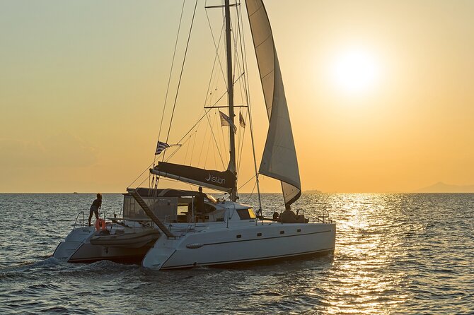 Athens Semi Private Sunset Catamaran Cruise with meal & drinks - Booking, Cancellation, and Weather Considerations