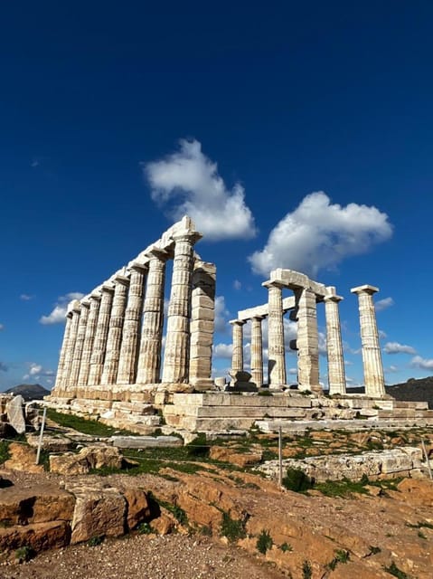 Athens: Sounio Poseidon Temple Athens Riviera Trip, Swimming - Tasting Authentic Greek Food at a Local Taverna