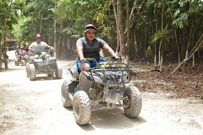 ATV (single) Ziplines & Cenote with Transportation from Cancun - Refreshing Swim in a Scenic Cenote