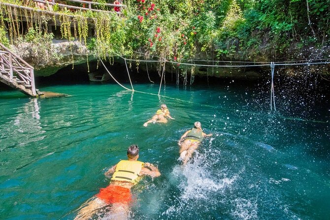 ATV Ziplines Aquazip and Bungee Adventure at Cenote - Swimming in a Private Cenote