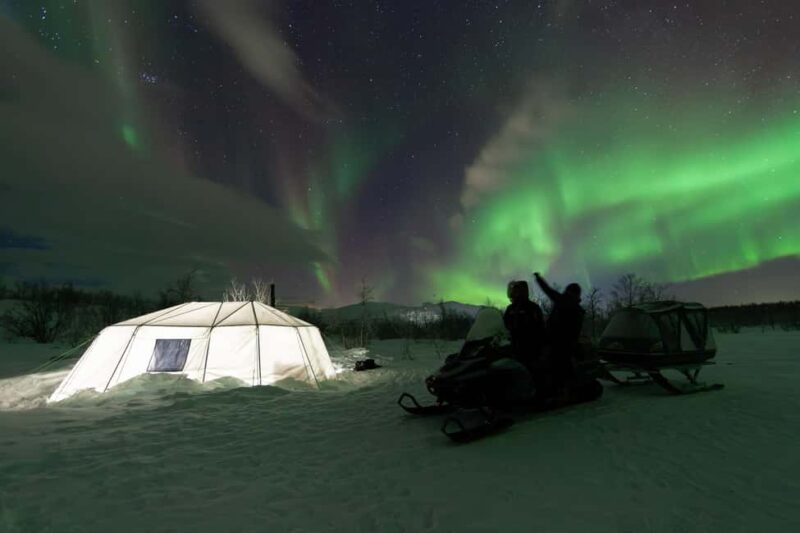 Aurora Snowmobile Sled Tour - Discovering the Best Aurora Viewing Spots Near Abisko