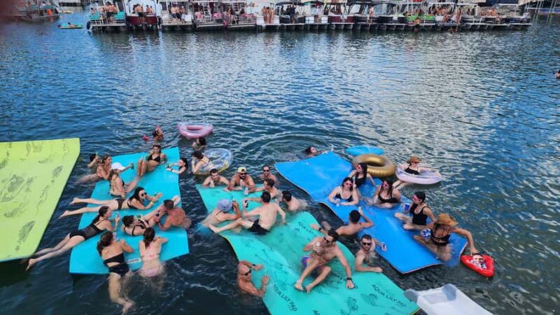 Austin: Lake Travis Boat Rental Grill and Slide - The Boat Features: Slide, Lily Pad, and Sound System