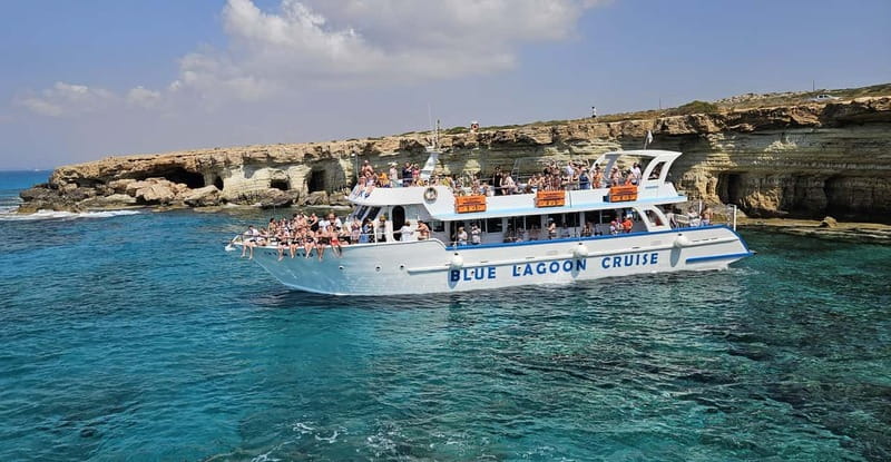 Ayia Napa: Blue Lagoon & Turtle Cruise with Optional Lunch - The Top Deck for Thrills and Sunbathing