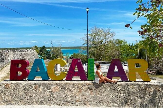 Bacalar 7 Colors Lagoon Full Day Adventure from Cancun - Visiting the Bacalar Letters: Picture-Perfect Moments
