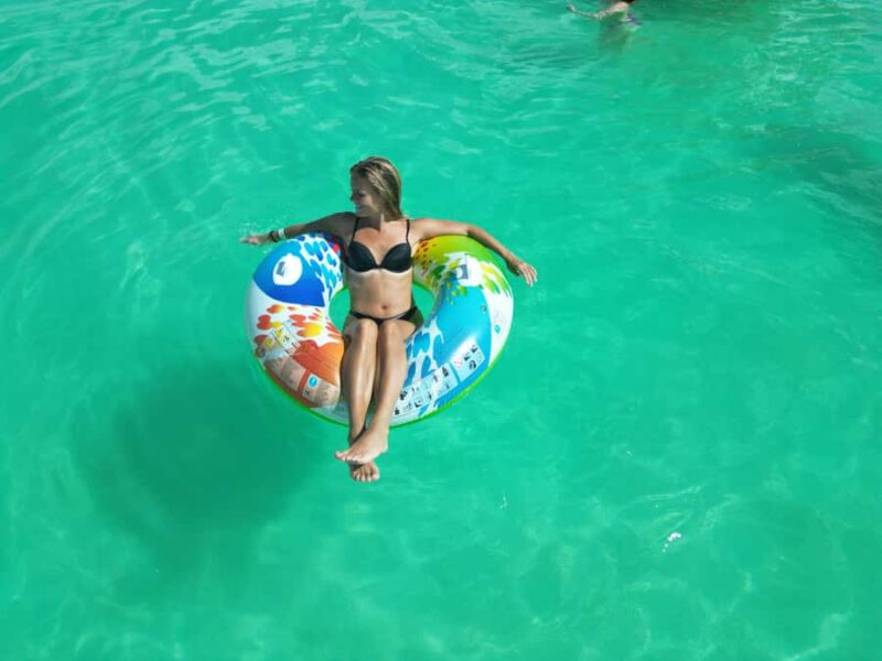 Bacalar: Group Pontoon Excursion + The First Hotel + Ojo de Agua - Explore Bacalar’s Lagoon of Seven Colors by Luxurious Pontoon