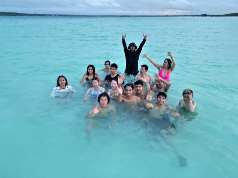 Bacalar: Group Pontoon Excursion + The First Hotel + Ojo de Agua - Key Points