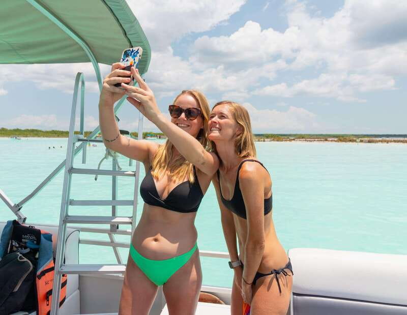 Bacalar: Lake of Seven Colors Pontoon Tour with Fruit - Refreshments: Water, Ice, and Seasonal Fruit