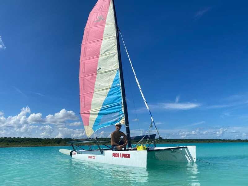 Bacalar: Sail Away with a Hobie Cat Catamaran - Cenote Esmeralda: A Short Sailing Passage