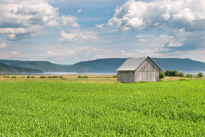 Back Country of the Fjord and the National Park - Walking Under the Covered Bridge at LAnse-Saint-Jean