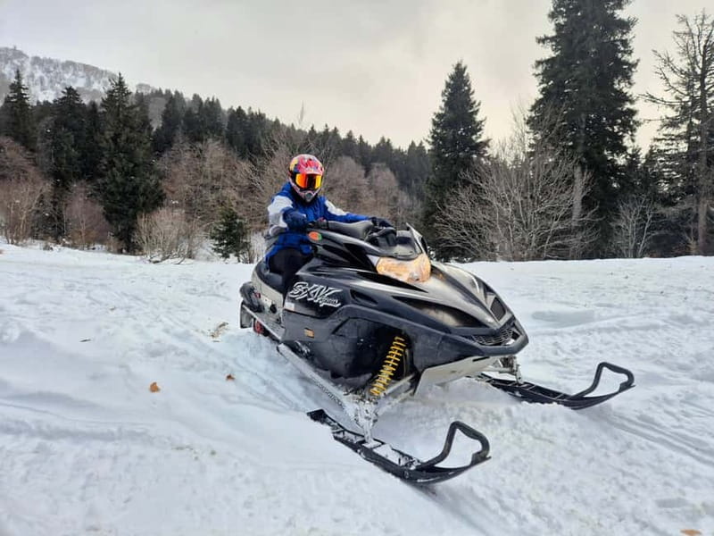 Bakuriani: Unforgetable snow activities from Kutaisi - The Snowmobile Forest Tour: An Exciting Adventure