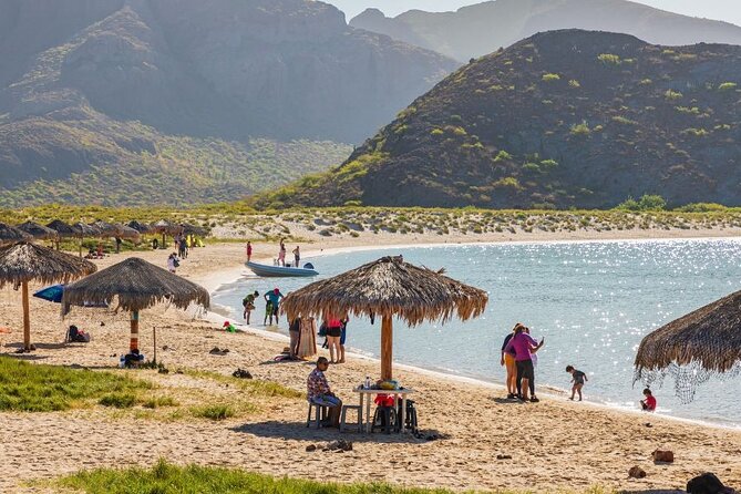 Balandra and La Paz Todos Santos and Hotel California from Los Cabos - Playa El Coromuel: City Beach with a View