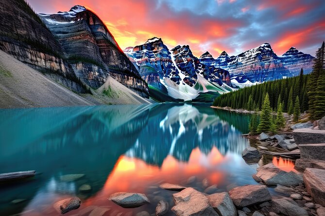 Banff/Canmore Shuttle to Moraine Lake and Lake Louise(1.5h each) - Key Points